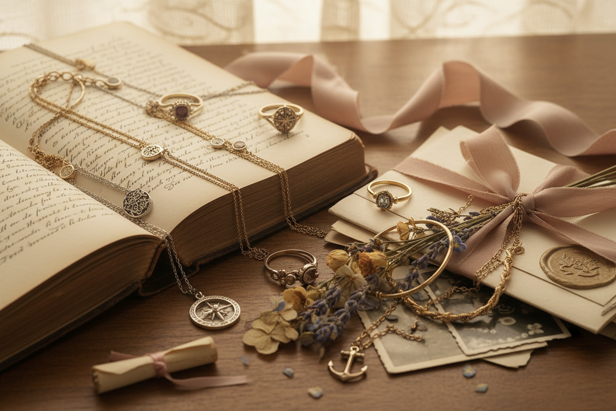 צריך תמונה המתארת שכל תכשיט צריך לספר סיפור